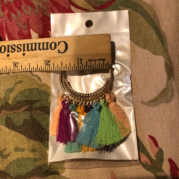 Bohemian Tassel Fashion Earrings/Multi color. - Picture 5 of 6